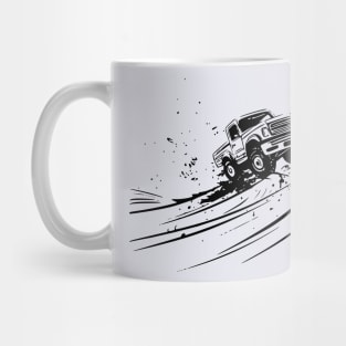 Vintage Black and White Pickup Truck T-Shirt Mug